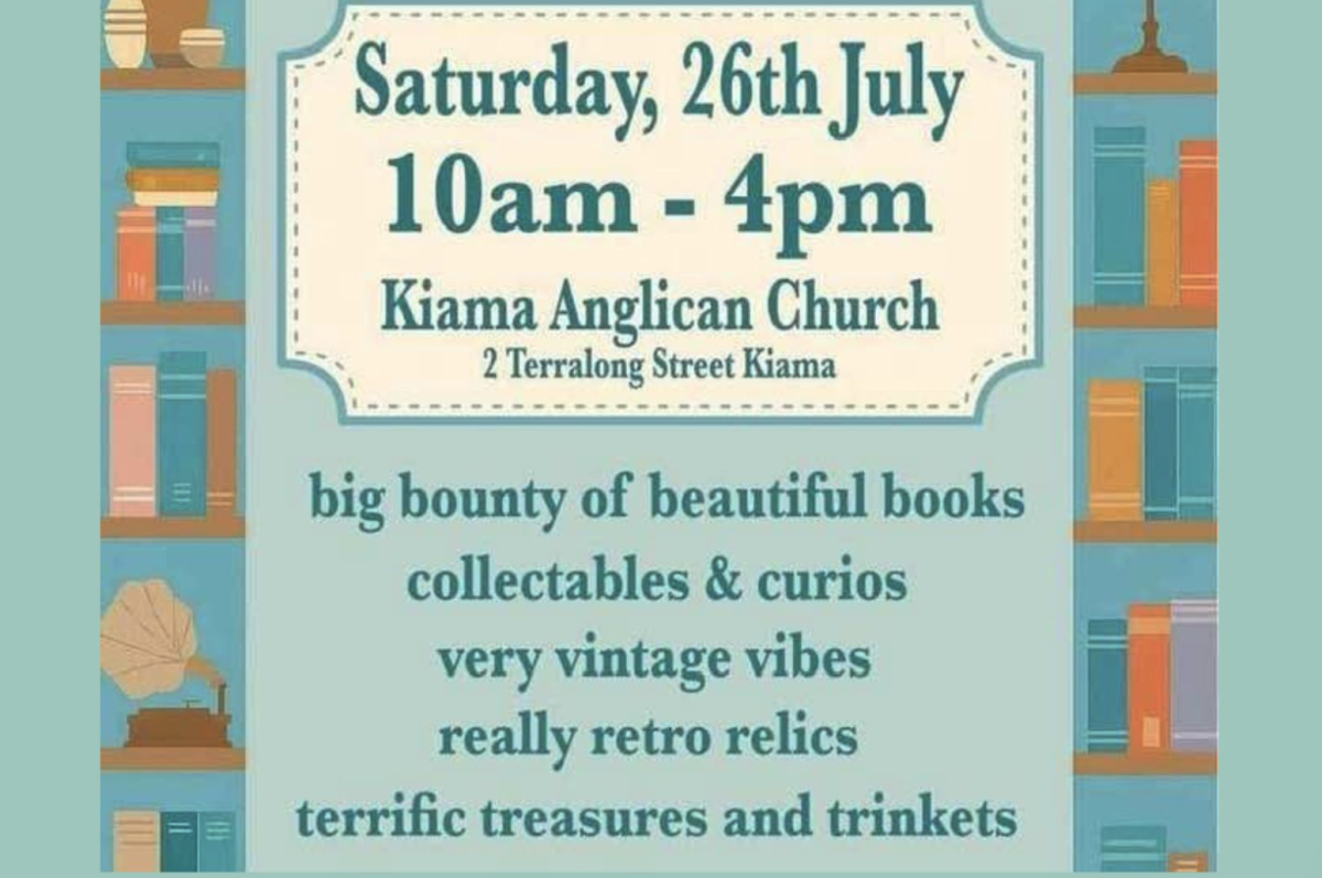 Banner for book and bric a brac fair